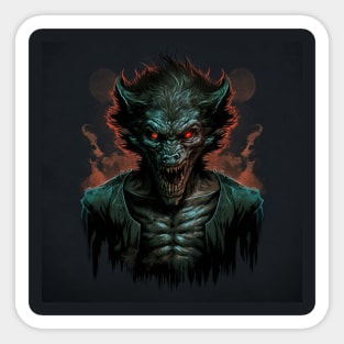 Horror Werewolf Sticker